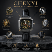 CHENXI Men's Automatic Skeleton Mechanical Watch