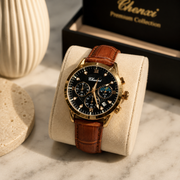 CHENXI Men's Chronograph Quartz Watch – Sun and Moon Phase