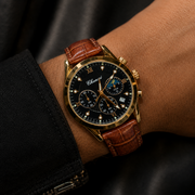 CHENXI Men's Chronograph Quartz Watch – Sun and Moon Phase