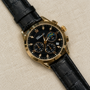 CHENXI Men's Chronograph Quartz Watch – Sun and Moon Phase