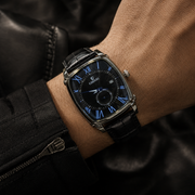 CHENXI Men's Rectangle Small Seconds Leather Quartz Watch