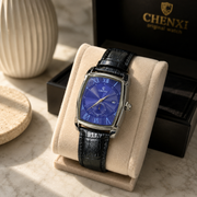 CHENXI Men's Rectangle Small Seconds Leather Quartz Watch