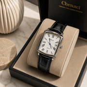 CHENXI Men's Rectangular Quartz Leather Watch – Classic Dress Edition