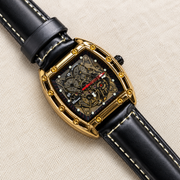 CHENXI Men's Automatic Tonneau Skeleton Mechanical Watch