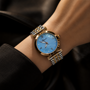 Chenxi Luxury Roman Numeral Sky Blue MOP Dial Jubilee Watch