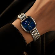 POEDAGAR Classic Female Tonneau Small Seconds Metal Wristwatch