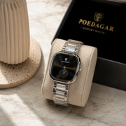 POEDAGAR Classic Female Tonneau Small Seconds Metal Wristwatch