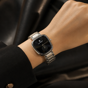 POEDAGAR Classic Female Tonneau Small Seconds Metal Wristwatch