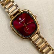 POEDAGAR Classic Female Tonneau Small Seconds Metal Wristwatch
