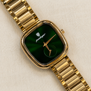 POEDAGAR Classic Female Tonneau Small Seconds Metal Wristwatch