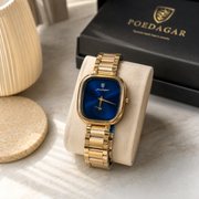 POEDAGAR Classic Female Tonneau Small Seconds Metal Wristwatch