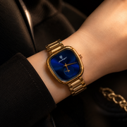 POEDAGAR Classic Female Tonneau Small Seconds Metal Wristwatch