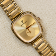 POEDAGAR Classic Female Tonneau Small Seconds Metal Wristwatch