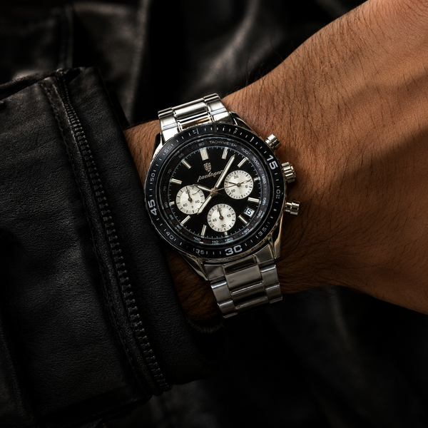 POEDAGAR Luxury Male Chronograph Wristwatch with Bezel Scale & Luminous Hands