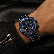 POEDAGAR Luxury Male Chronograph Wristwatch with Bezel Scale & Luminous Hands
