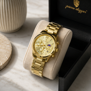 POEDAGAR Luxury Male Quartz Wristwatch with Multi-Subdial & Date Display