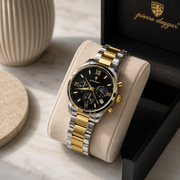 POEDAGAR Luxury Male Quartz Wristwatch with Multi-Subdial & Date Display