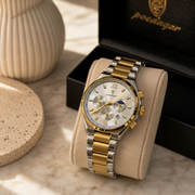 POEDAGAR Luxury Male Quartz Wristwatch with Multi-Subdial & Date Display
