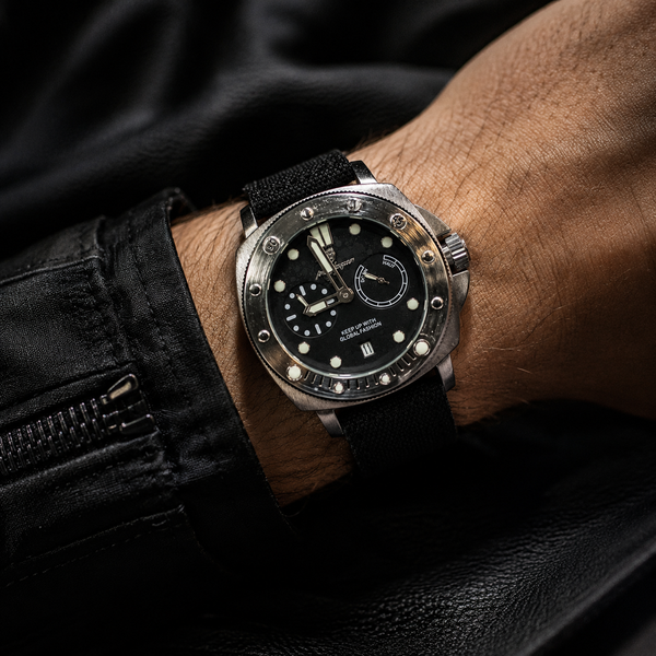 POEDAGAR Male Cushion Dial Quartz Chronograph Watch
