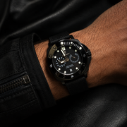POEDAGAR Male Cushion Dial Quartz Chronograph Watch