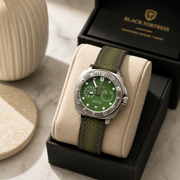 POEDAGAR Male Cushion Dial Quartz Chronograph Watch