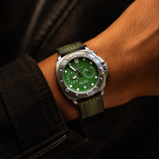 POEDAGAR Male Cushion Dial Quartz Chronograph Watch