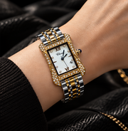 Chenxi Luxury Pave Crystal Case Roman Numeral Date Ladies Watch
