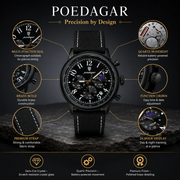 POEDAGAR Tactical Executive Chronograph Men's Sport Watch