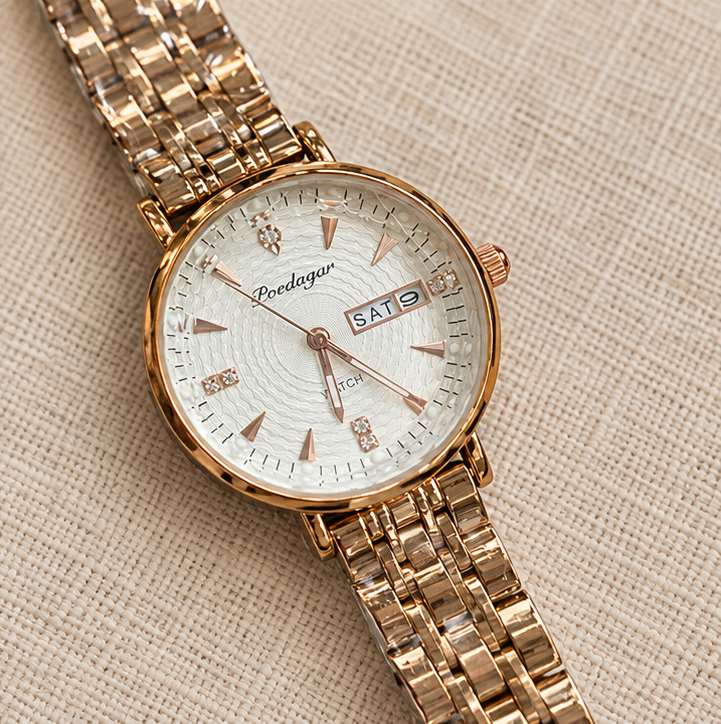 Poedagar Classic Round Case Jubilee Bracelet Ladies Watch