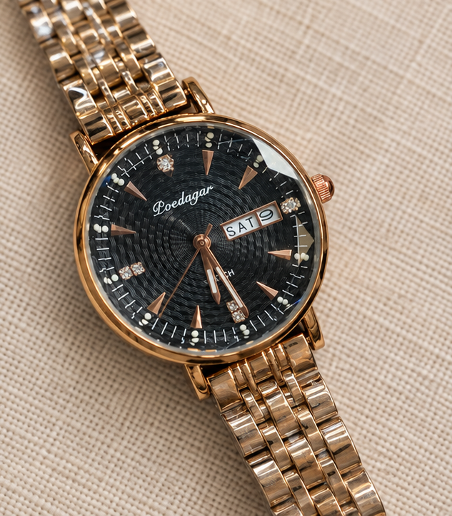 Poedagar Classic Round Case Jubilee Bracelet Ladies Watch