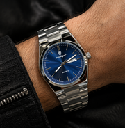 Poedagar Luxury Integrated Bracelet Day-Date Quartz Men's Watch