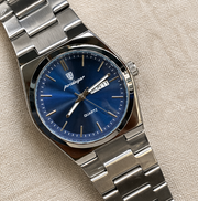Poedagar Luxury Integrated Bracelet Day-Date Quartz Men's Watch