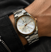 Poedagar Luxury Integrated Bracelet Day-Date Quartz Men's Watch