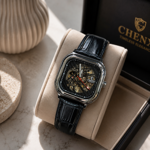 CHENXI Men's Automatic Skeleton Mechanical Watch