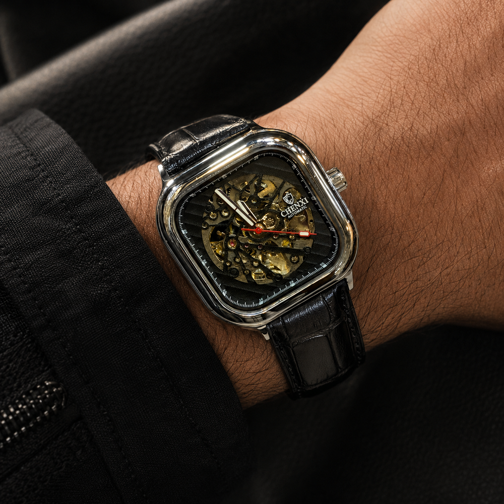 CHENXI Men's Automatic Skeleton Mechanical Watch