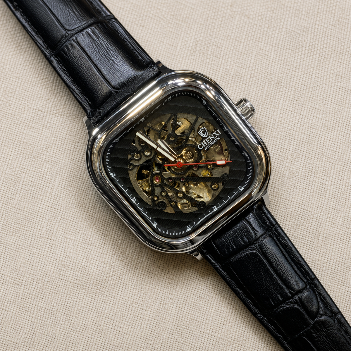 CHENXI Men's Automatic Skeleton Mechanical Watch