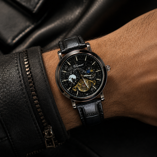 CHENXI Automatic Luxury Chronograph Skeleton Watch for Men