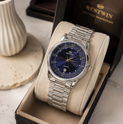 BESTWIN Men's Executive Stainless Steel Chain Watch