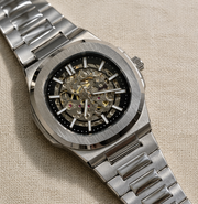 BESTWIN Automatic Men's Skeleton Stainless Steel Wrist Watch