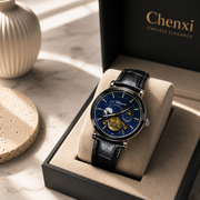 CHENXI Automatic Luxury Chronograph Skeleton Watch for Men