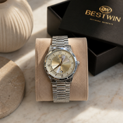 BESTWIN Men's Executive Stainless Steel Chain Watch