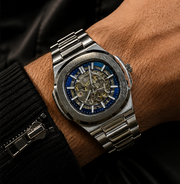 BESTWIN Automatic Men's Skeleton Stainless Steel Wrist Watch