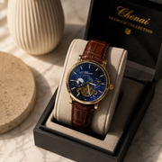 CHENXI Automatic Luxury Chronograph Skeleton Watch for Men