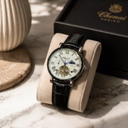 CHENXI Automatic Luxury Chronograph Skeleton Watch for Men