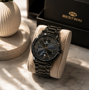 BESTWIN Men's Executive Stainless Steel Chain Watch