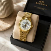 BESTWIN Men's Executive Stainless Steel Chain Watch