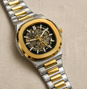 BESTWIN Automatic Men's Skeleton Stainless Steel Wrist Watch