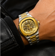 BESTWIN Automatic Men's Skeleton Stainless Steel Wrist Watch