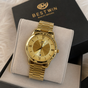 BESTWIN Men's Executive Stainless Steel Chain Watch