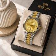 BESTWIN Men's Executive Stainless Steel Chain Watch